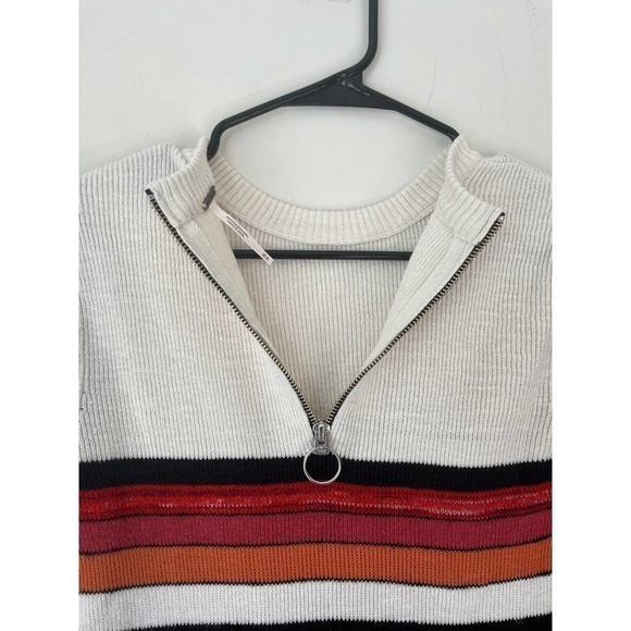 Free People colorblock sweater dress with bright orange red and pink ombre sz XS - Picture 5 of 10